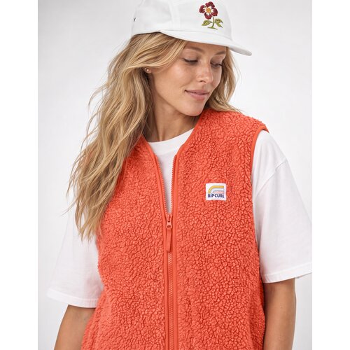 Rip Curl Every Day Polar Vest Fleece Jacket red Slike