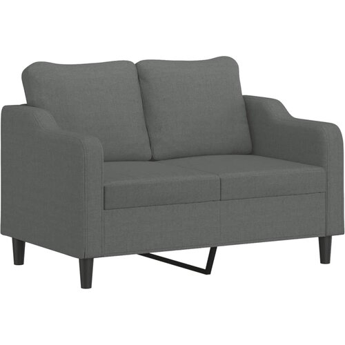  2-dijelni set sofa s jastucima tamnosivi od tkanine Slike