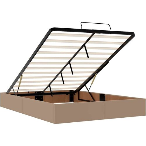  Okvir kreveta s madracem Boja cappuccina 140 x 190 cm Slike