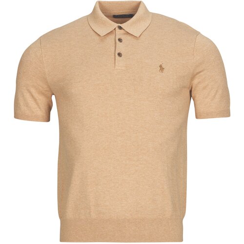 Polo Ralph Lauren POLO EN MAILLE EN PIMA COTON Bež Slike