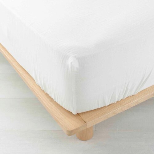 Douceur d int&amp;eacute;rieur Bijela plahta s gumom od muslina 160x200 cm Angelia &amp;ndash; Slike