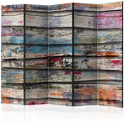  Paravan u 5 dijelova - Colourful Wood II [Room Dividers] 225x172 Cijene
