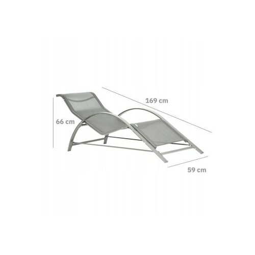 Modern Home set od 2 ležaljke za ba&scaron;tu sa stolom gray Cene