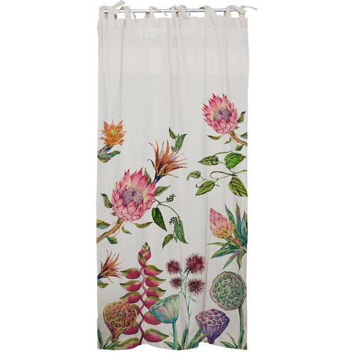 Madre Selva Bijela pamučna zavjesa Flores Salvajes, 134 x 250 cm Slike