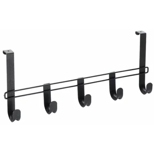 Metaltex Črn kovinski obe&amp;scaron;alnik za vrata 38 cm Lava - Metaltex Slike