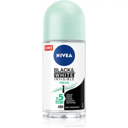 Nivea Black & White Invisible Fresh antiperspirant protiv bijelih i žutih mrlja 50 ml