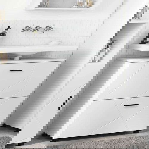 vidaXL Kupaonski ormar Bijelo 76.5 x 35 x 64 cm Konstruirano drvo Cene