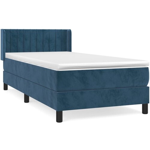 vidaXL Box spring krevet s madracem tamnoplavi 80 x 200 cm baršunasti Cijene