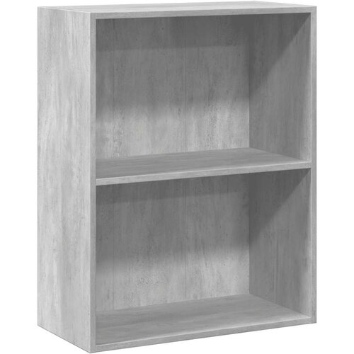 Maison Chic Knjižna omara - Knjižni regal 2-nadstropna siva 60x30x76,5 cm iverna plošča, (21725757) Cene