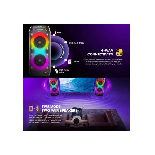Fantech bluetooth zvučnik NP02 neraparty crni Slike