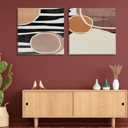 WALLXPERT ASR_CNV2-25 50x50 Višenamensko Dekorativno Platno (2 Komada) Cene