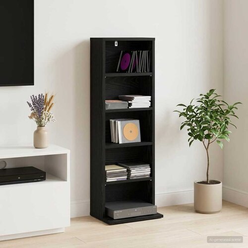 Cd ormar Crni hrast 33 x 23,5 x 97,5 cm Konstruirano drvo Cene