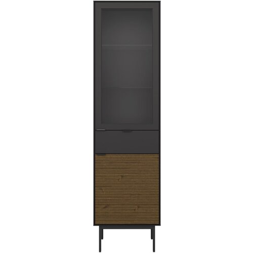 Tvilum Crna polica za knjige u dekoru bora 51x190 cm Soma - Slike