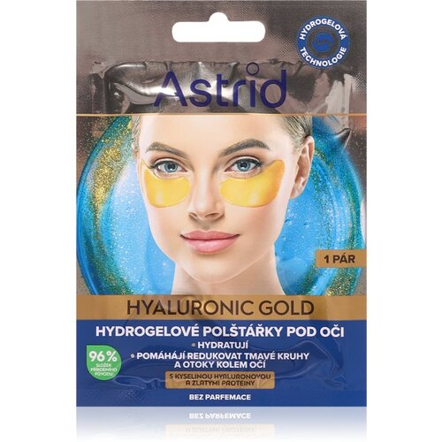 Astrid Hyaluronic Gold maska za oči proti gubam, zabuhlosti in temnim kolobarjem 2 kos Cene