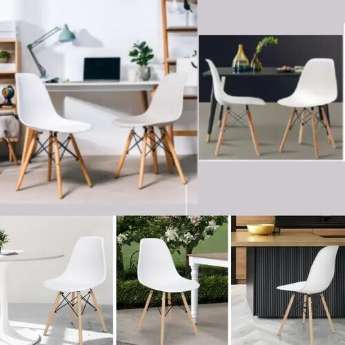 LEMON Set plastičnih trpezarijskih stolica 4 kom Aurora bela 25-KS005SET Slike