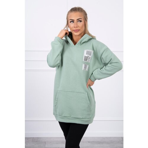 Kesi Hoodie with dark mint patches Slike