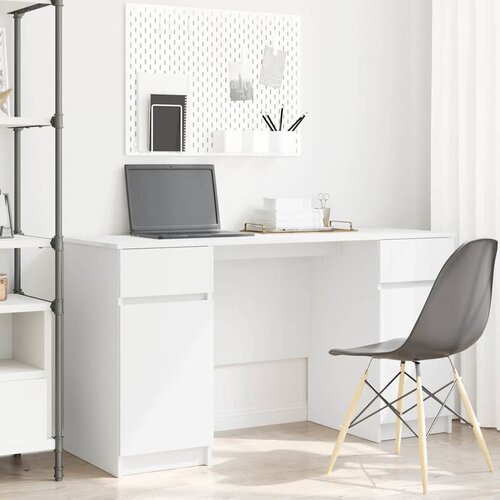  Stol s ladicama Bijelo 140 x 49 x 76 cm Konstruirano drvo Cene
