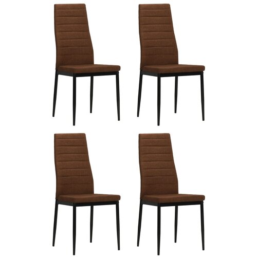 VidaXL Jedilni stoli 4 kosi rjavo blago, (20700527) Slike