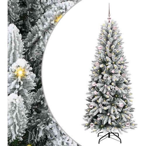 vidaXL Umjetno božićno drvce s stalakom Bijelo 63 x 63 x 150 cm Cene