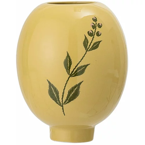 Bloomingville Rumeno-zelena keramična vaza Rose