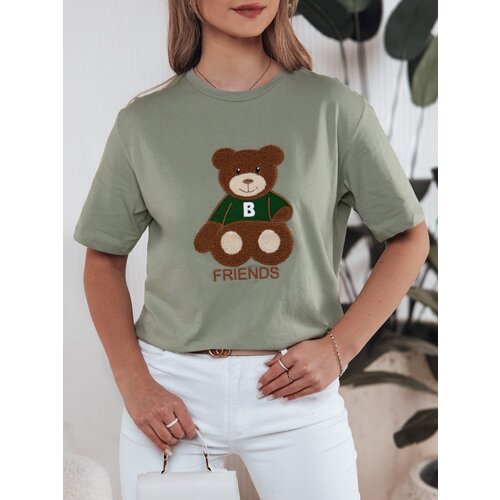 DStreet T-shirt damski BAREN ciemnozielony Slike