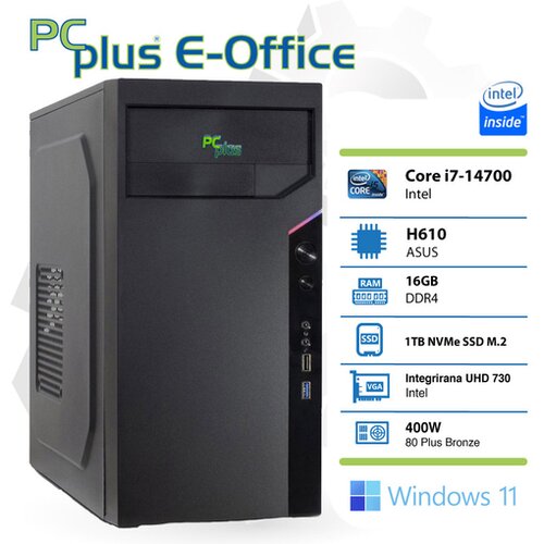 PCPLUS e-office i7-14700 16gb 1tb nvme ssd windows 11 home n Cene