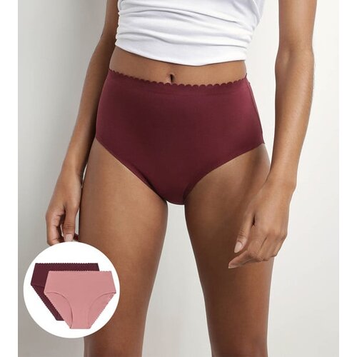 DIM Set of two women's briefs in burgundy and pink Body touch highwaist brief Cijene
