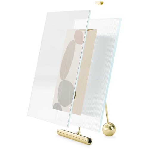 Umbra Steklen stoječ okvir v zlati barvi 19x23 cm Flute &amp;ndash; Slike