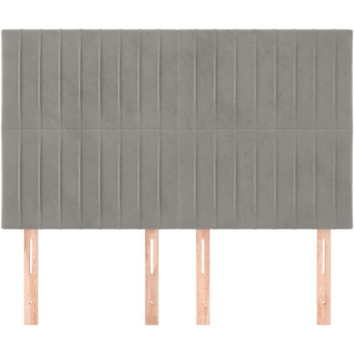  Uzglavlja 4 kom svjetlosivi 72 x 5 x 78/88 cm bar&amp;scaron;unasti Slike