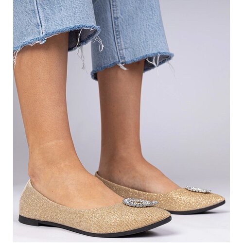 D/CEO marka niezdefiniowana Gold glitter ballet flats with rhinestones Ellada Slike