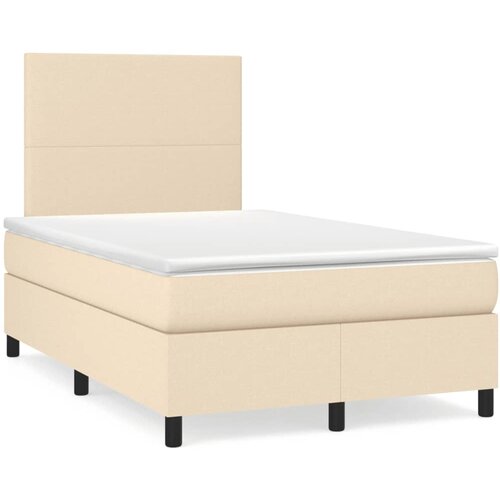  Krevet box spring s madracem krem 120 x 190 cm od tkanine Cene