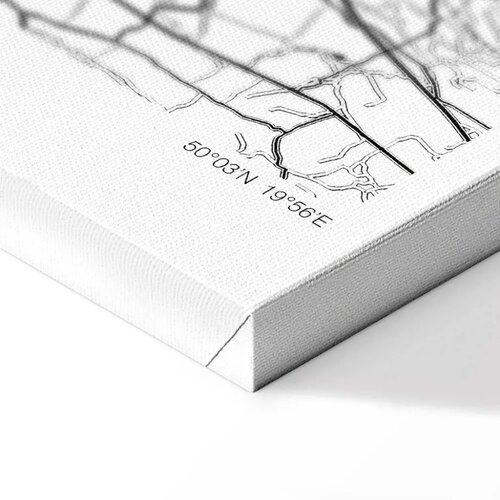  Slika - City Plan: Krakow (1 Part) Wide 30x20 Na talijanskom platnu Slike