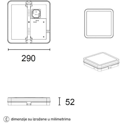 BB Link doo Crna LED plafonjera 24W, promenljiva boja svetla Cene