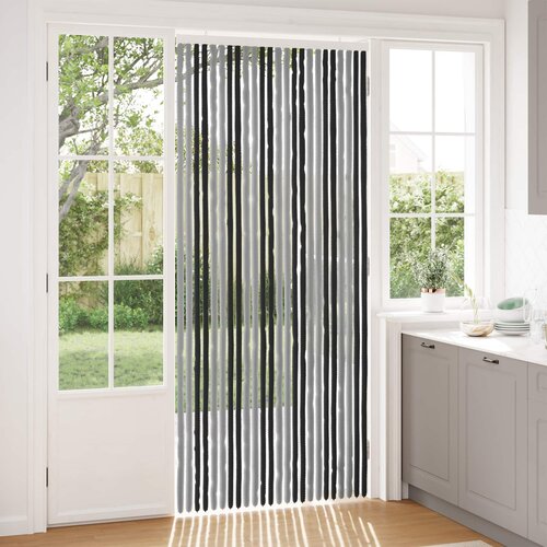  Zavjesa protiv insekata Chenille Siva i crna 100 x 230 cm Cijene