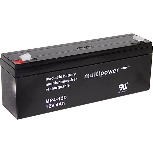 Multipower Svinčev akumulator 12 V 4 Ah MP4-12D A97402 svinčevo-koprenast (AGM) 195 x 76 x 47 mm plo&scaron;čati vtič 4.8 mm, (20438130) Cene