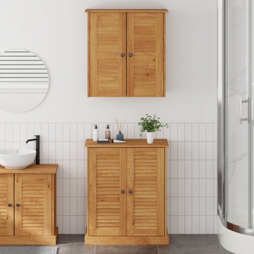 vidaXL Set namještaja za kupaonicu 2 pcs Smeđa 67.5 x 34 x 80 cm Cene
