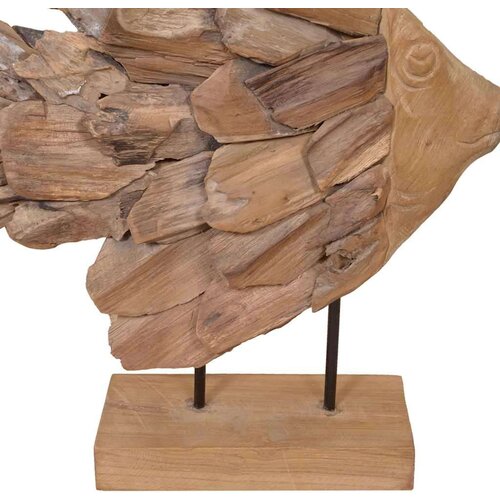  Riba Skulptura od tikovine 40x12x57 cm Slike