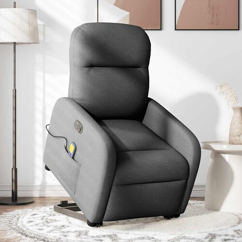 Maison Chic Električni masažni naslanjač - Relax naslanjač s funkcijo vstajanja temno siv, (22061947) Cene