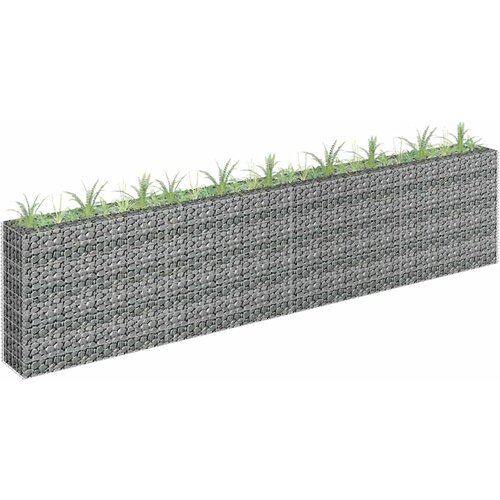 VidaXL visoka greda gabion pocinkano jeklo 360x30x90 cm Slike