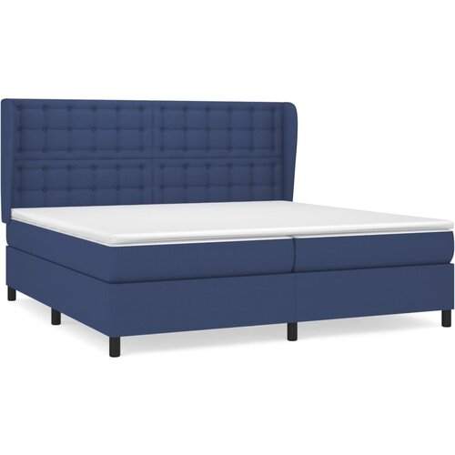 Maison Chic Box spring postelja - Vzmetna postelja z vzmetnico modra 200x200 cm blago SL7089, (21886724) Cene