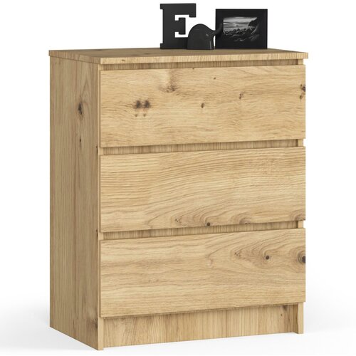 AKORD KOMODA K60 3SZ CLP DĄB ARTISAN, (21703063) Slike