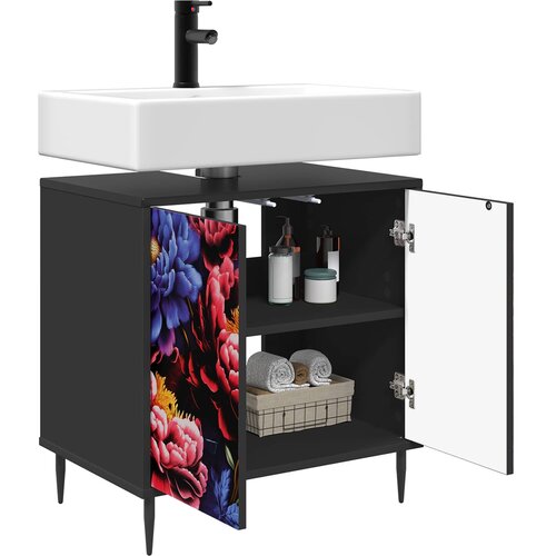  Kupaonski ormar KIEL Crni hrast 60 x 40 x 61 cm Slike