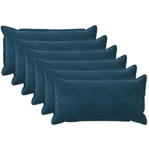  Presvlaka za jastuk 6 pcs HOUTEN Plava 40 x 80 cm Baršun - Plava 40 x 80 cm 6 Cene