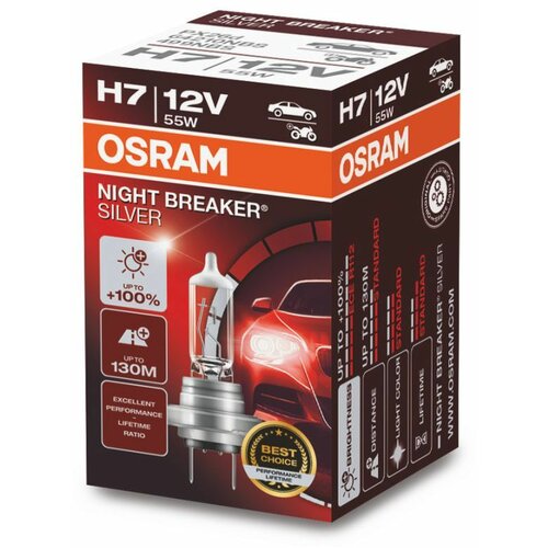 Osram sijalica H7 +100% Night Breaker Silver Slike