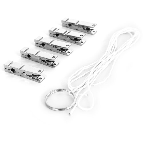Kiotos Modern Zinc Alloy Nipple Clamps with Rope Set 5pcs Cene