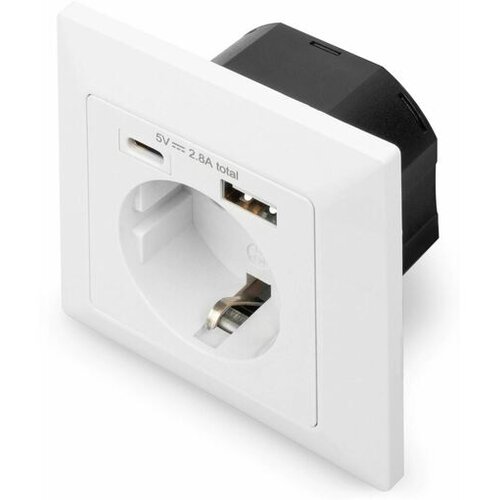 Digitus Vtičnica 1x220V + 1xUSB Type-C + 1xUSB A 2.8A DA-70615 Slike