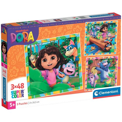 Clementoni puzzle &amp;quot;3x48 &amp;quot; Dora 25078 Slike