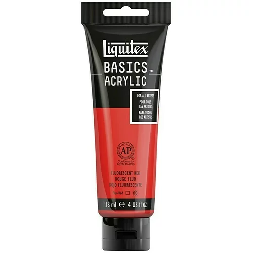 LIQUITEX Basics Akrilna boja (Fluorescentno crvena, 118 ml)