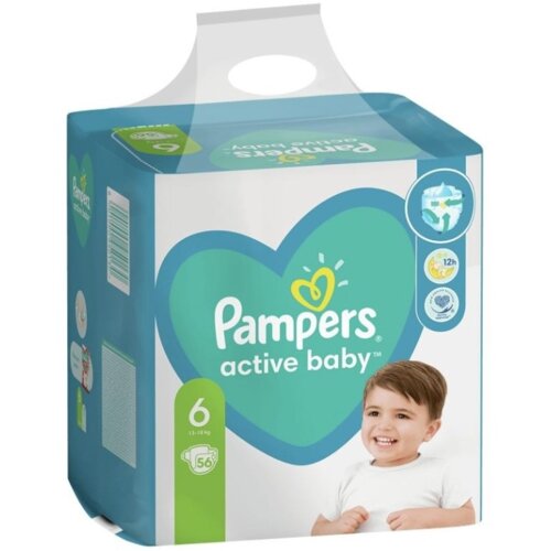 Pampers PLENICE pleničke Active Baby Maxi pack+, velikost 7 (15+ kg), 44 kosov Slike