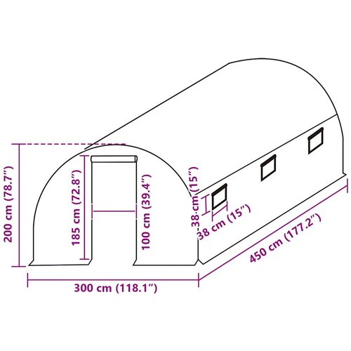  Zamjenski pokrov za plastenik (13,5 m&amp;sup2;) 3 x 4,5 x 2 m prozirni Slike